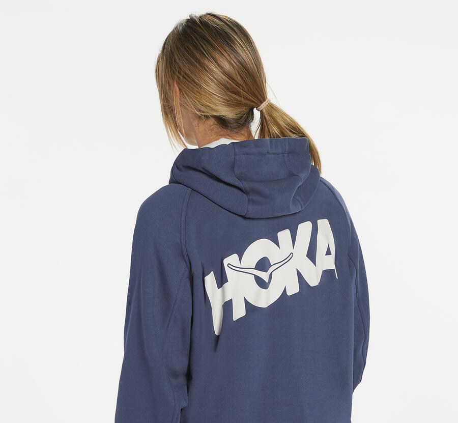 Hoka One One Hoodie Mens Navy - Bondi - 13287SYDE